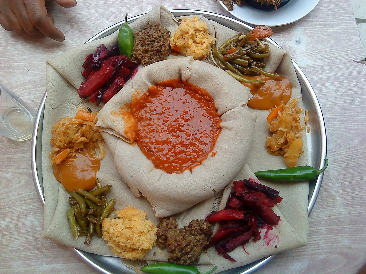 Beyaynetu vegetarian platter